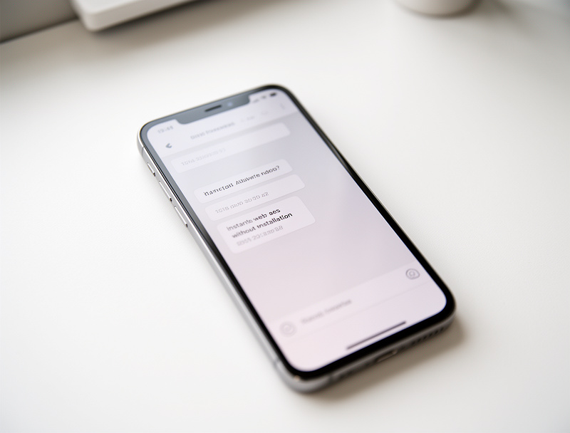 Смартфон с веб-чатом без установки приложения